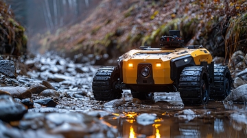 黄色越野机器人