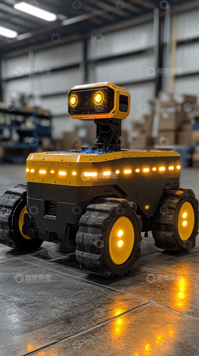 高清大图下载【趣麦麦图】黄色机器人