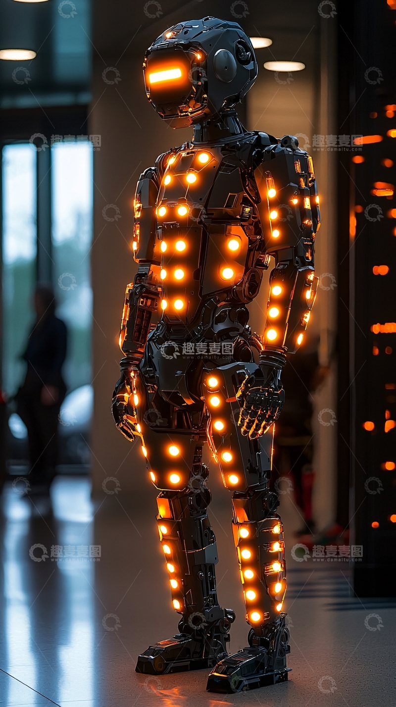 高清大图下载【趣麦麦图】未来感机器人
