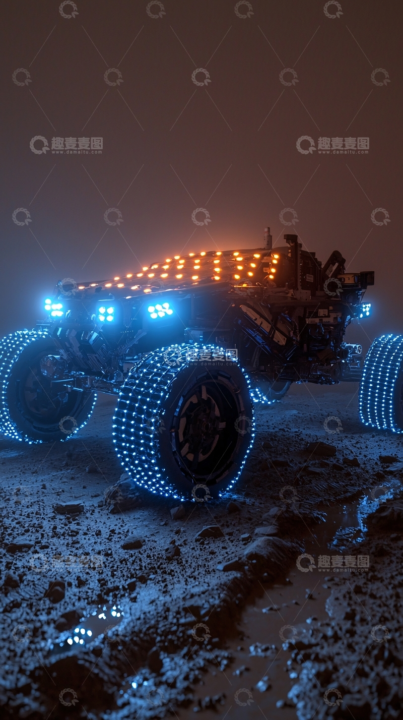 高清大图下载【趣麦麦图】未来科技越野车