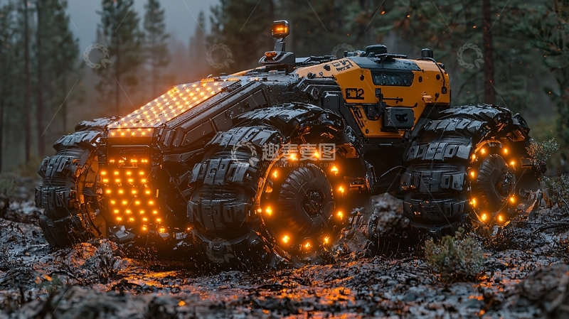 高清大图下载【趣麦麦图】未来科技越野车