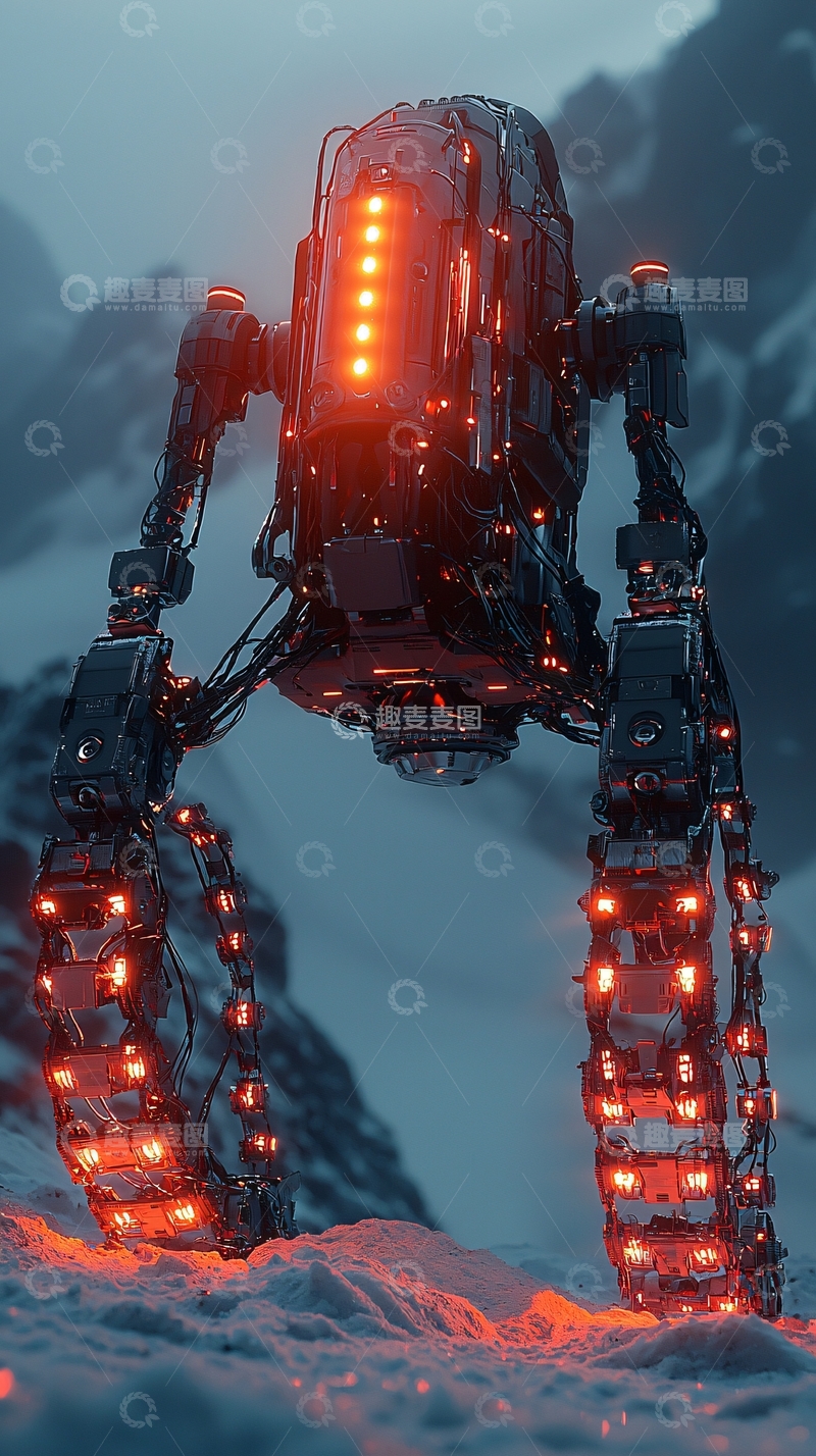 高清大图下载【趣麦麦图】未来科技感机器人
