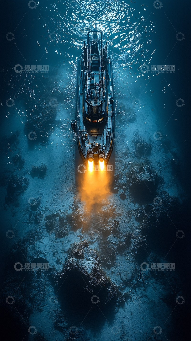 高清大图下载【趣麦麦图】深海探测器俯瞰图