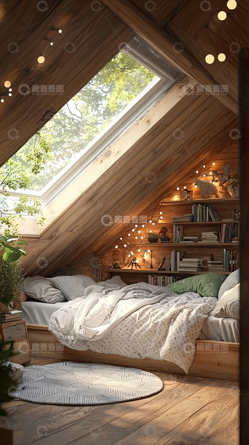 高清大图下载【趣麦麦图】阁楼卧室设计