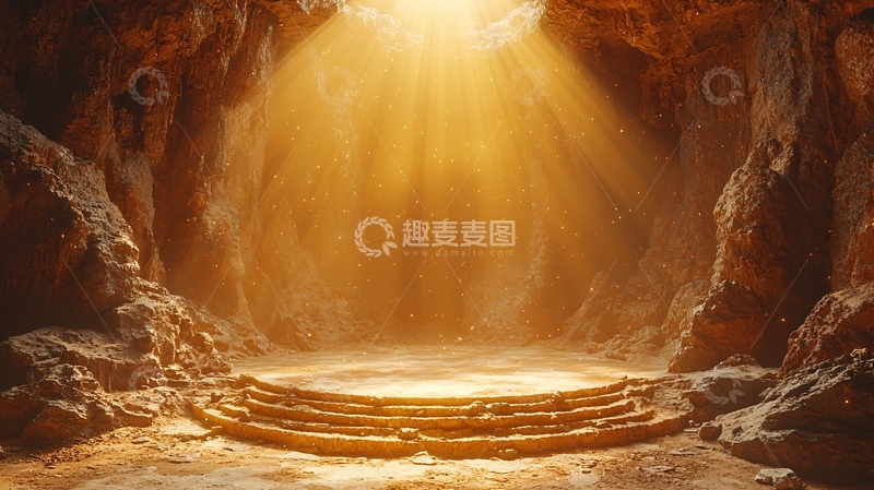 高清大图下载【趣麦麦图】洞穴光线