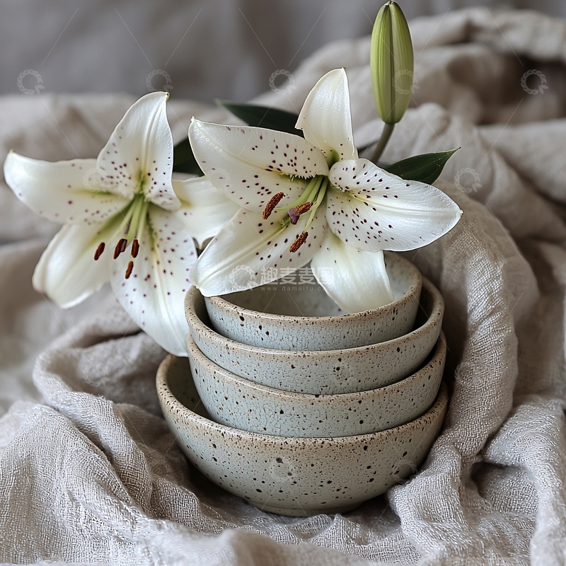 高清大图下载【趣麦麦图】侘寂风陶瓷碗