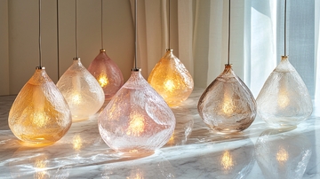 轻盈质感玻璃吊灯