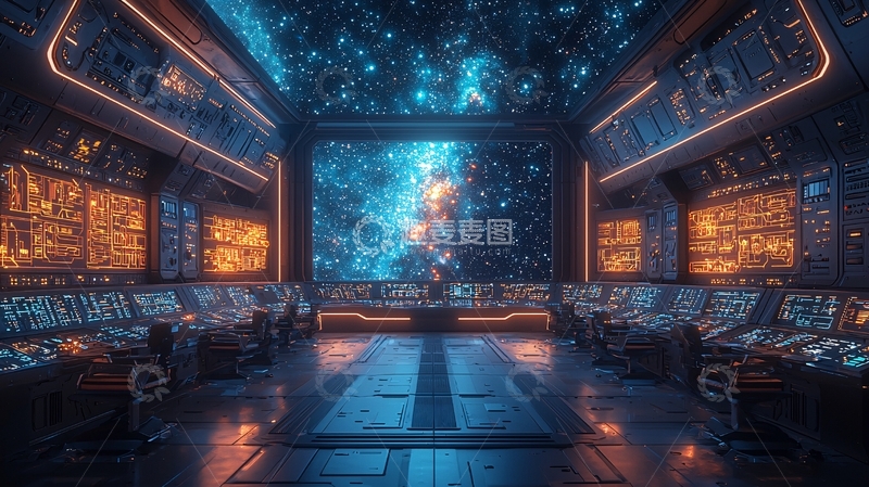 高清大图下载【趣麦麦图】未来科技控制中心