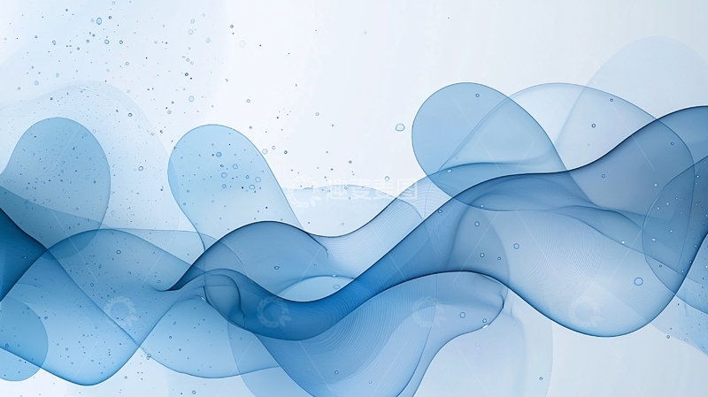 高清大图下载【趣麦麦图】蓝色波浪纹理背景