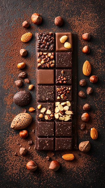 黑巧克力豆仁组合