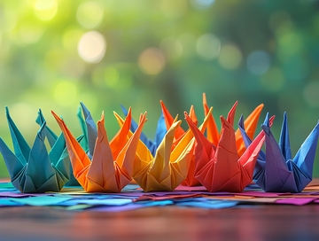 彩色纸鹤