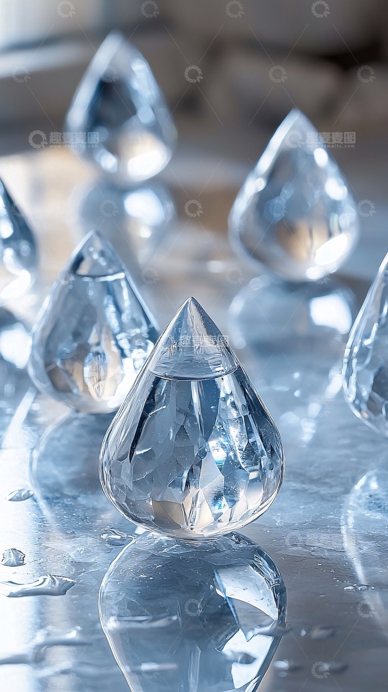 高清大图下载【趣麦麦图】晶莹剔透的水滴状物体