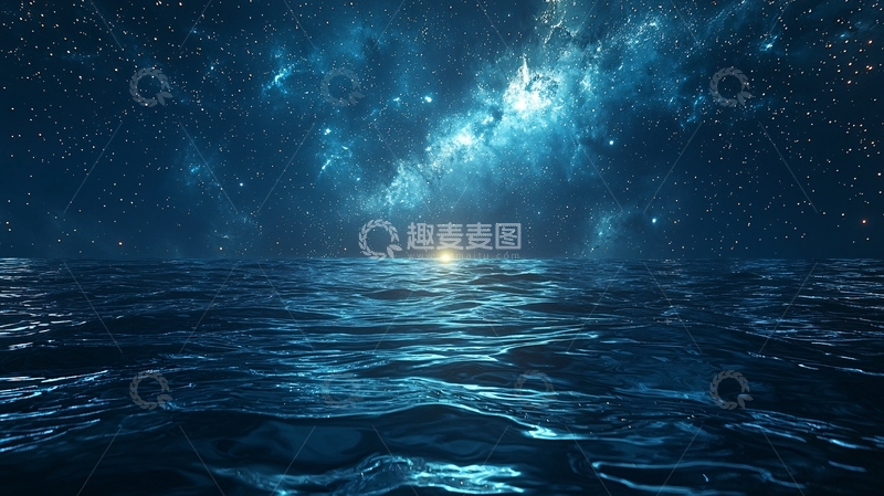 高清大图下载【趣麦麦图】星空大海