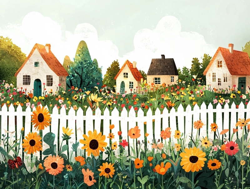 高清大图下载【趣麦麦图】童话般田园房屋