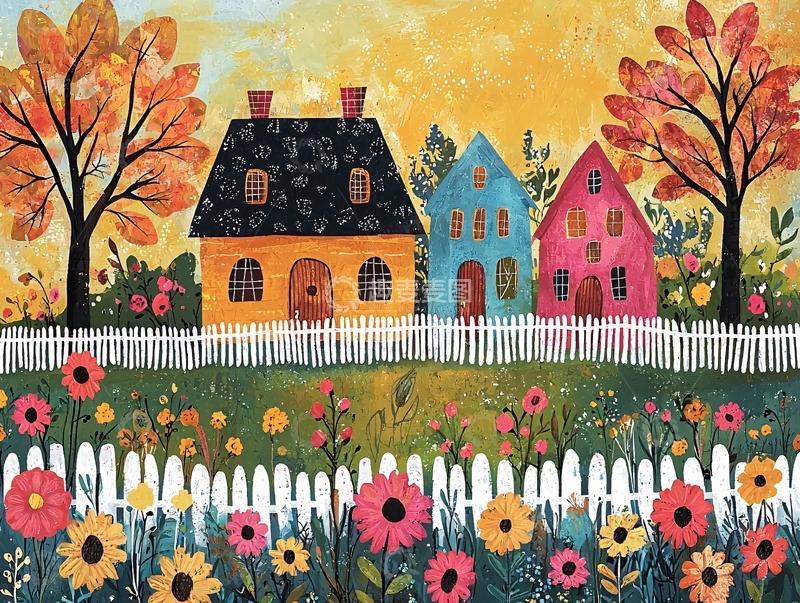 高清大图下载【趣麦麦图】秋日乡间小屋