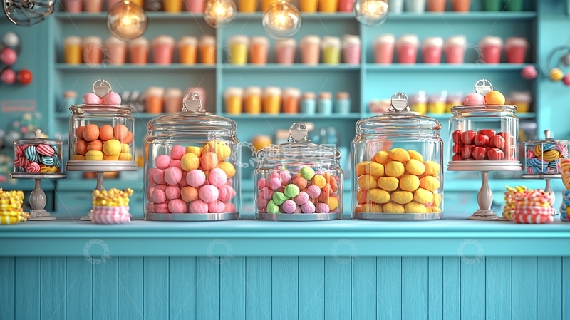 高清大图下载【趣麦麦图】糖果店内部