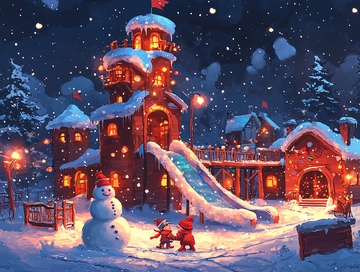 雪夜童话城堡