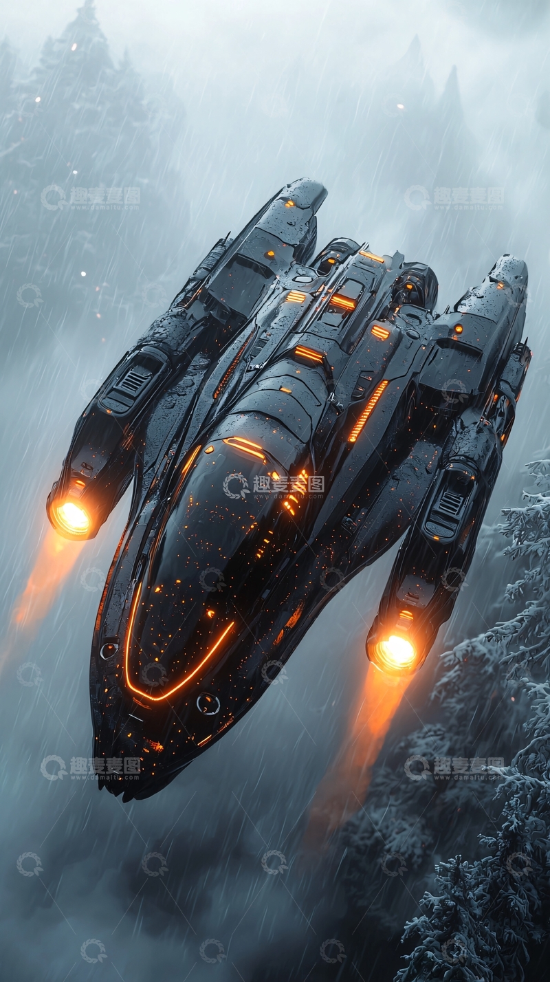 高清大图下载【趣麦麦图】未来科幻飞船