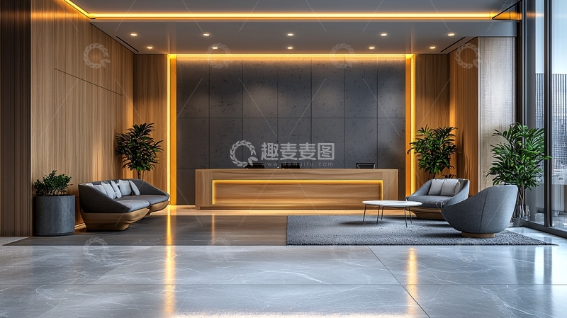 高清大图下载【趣麦麦图】现代酒店大堂设计