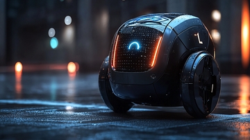 未来感自动驾驶机器人