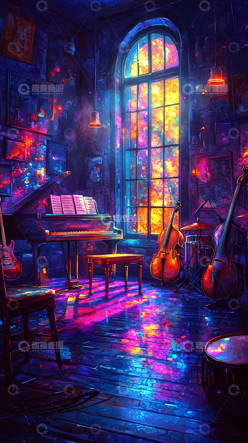 高清大图下载【趣麦麦图】多彩音乐工作室