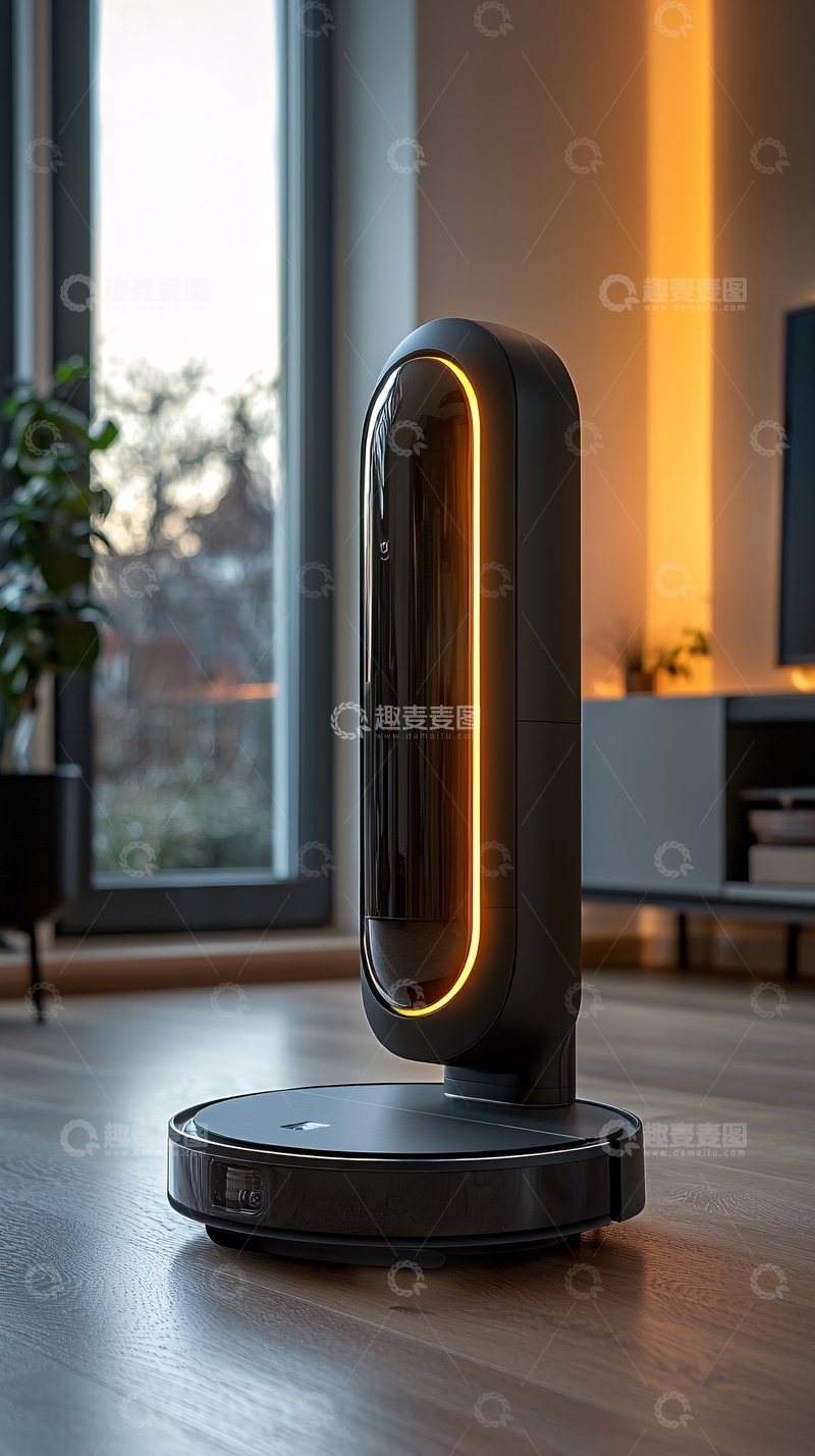 高清大图下载【趣麦麦图】现代简约家用智能吸尘器