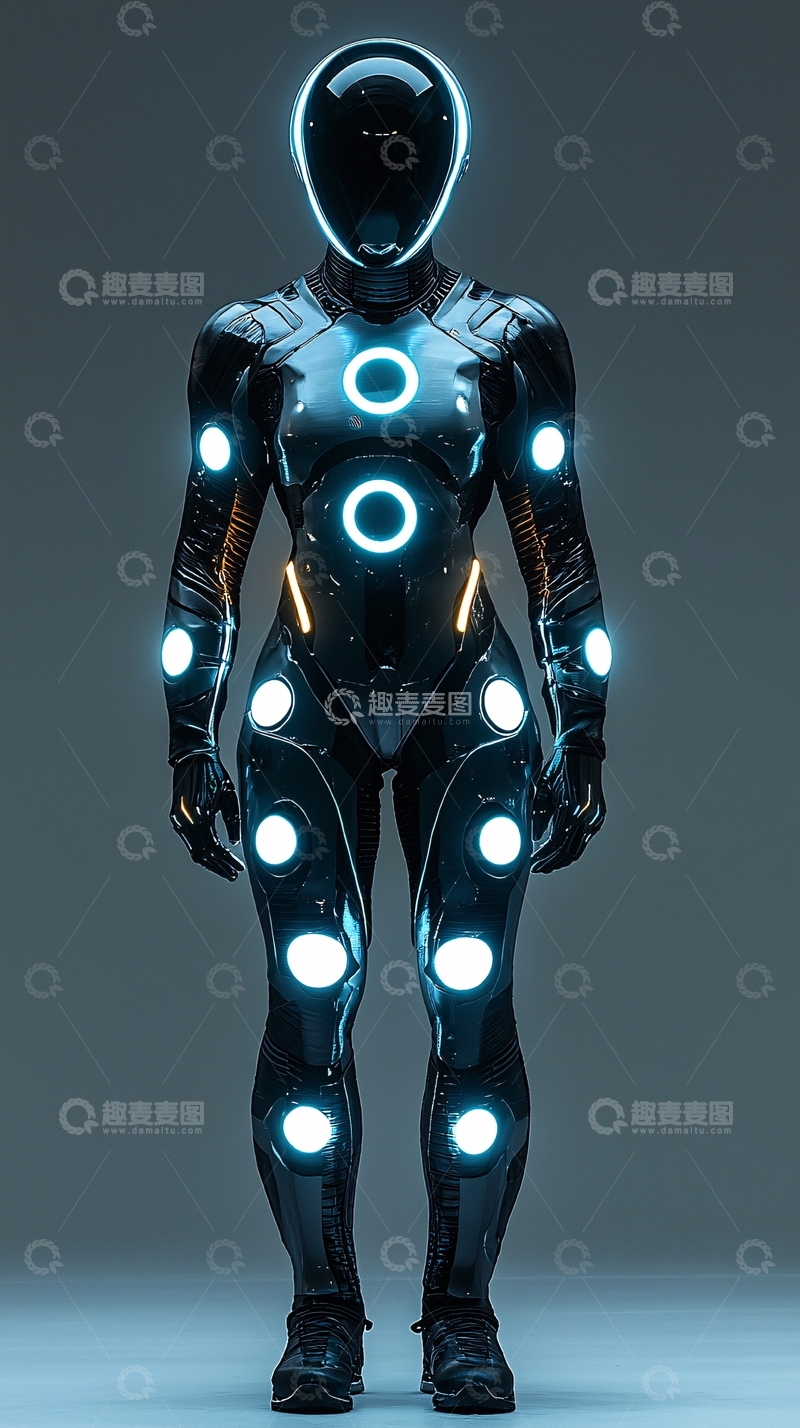 高清大图下载【趣麦麦图】未来科技女机器人