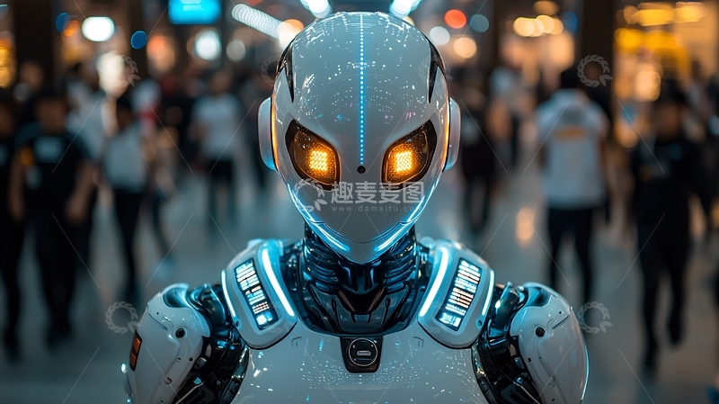 高清大图下载【趣麦麦图】未来感机器人