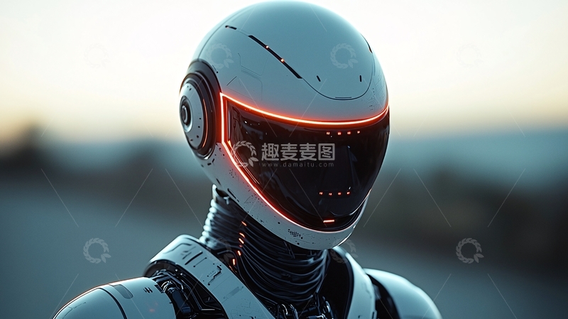 高清大图下载【趣麦麦图】未来科技感机器人头盔