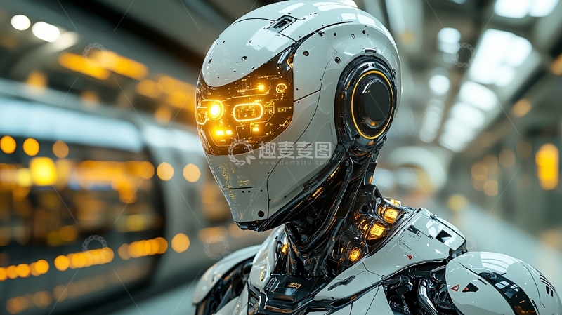 高清大图下载【趣麦麦图】未来科技感机器人