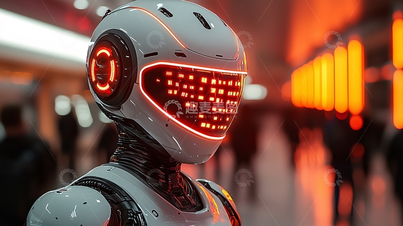 高清大图下载【趣麦麦图】科幻机器人头部特写