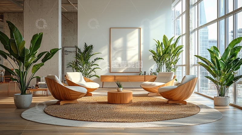 高清大图下载【趣麦麦图】现代简约客厅设计