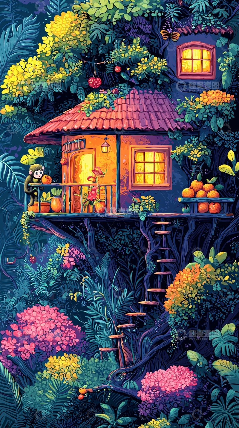 高清大图下载【趣麦麦图】树屋