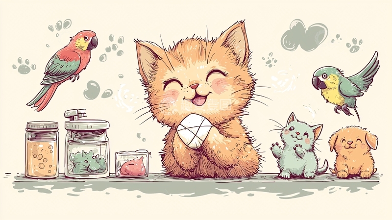 高清大图下载【趣麦麦图】可爱的小猫和宠物