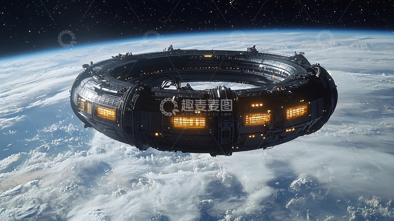 高清大图下载【趣麦麦图】环形宇宙空间站