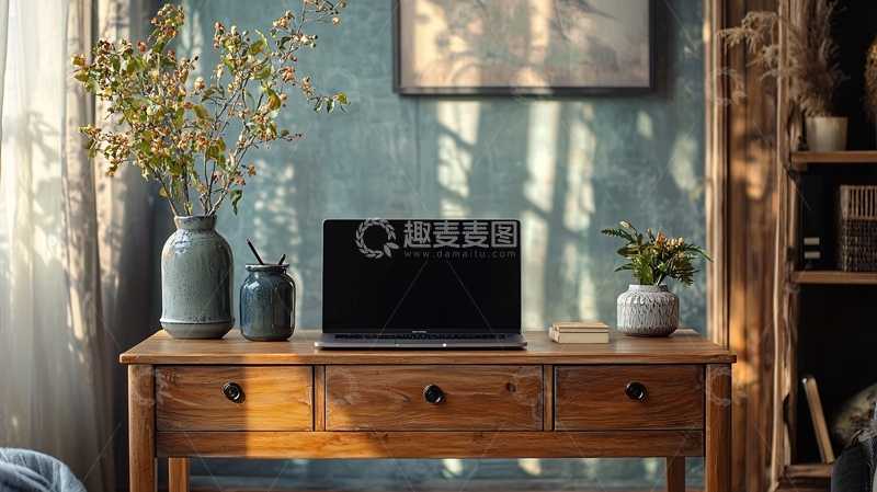 高清大图下载【趣麦麦图】文艺复古办公桌