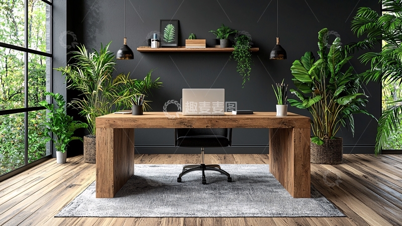 高清大图下载【趣麦麦图】现代简约木质办公桌