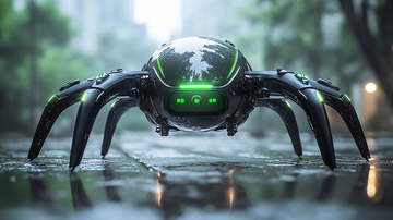 未来科技感蜘蛛机器人