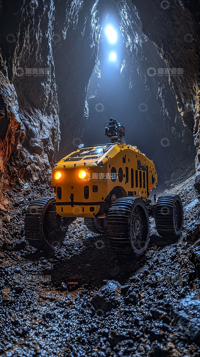 高清大图下载【趣麦麦图】探洞机器人