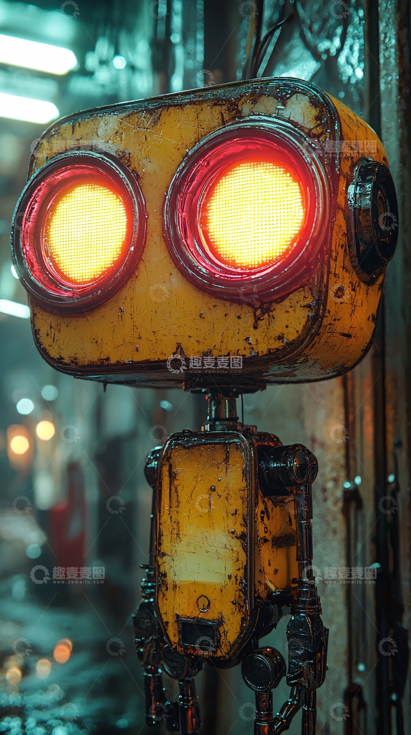 高清大图下载【趣麦麦图】复古锈蚀机器人