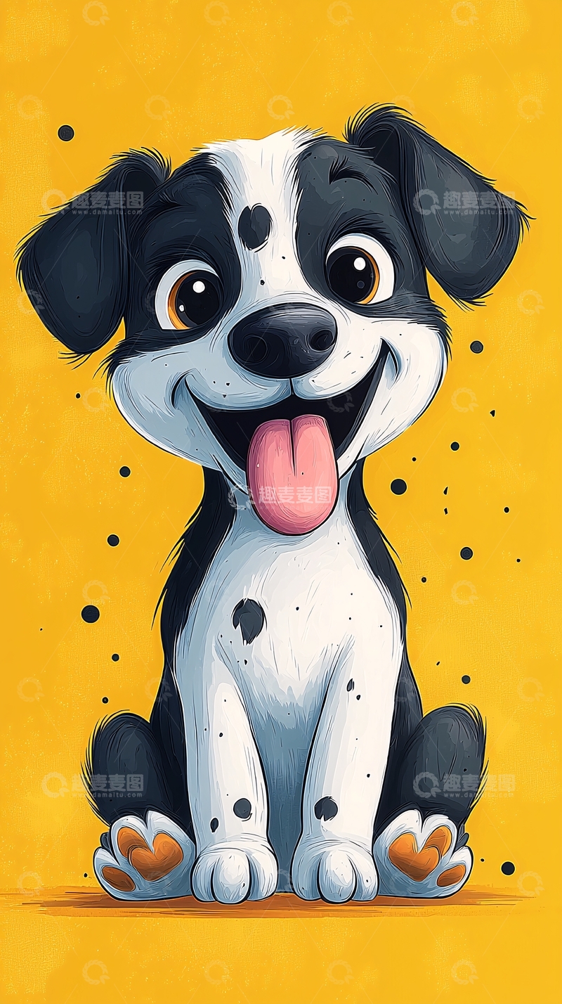 高清大图下载【趣麦麦图】卡通小狗