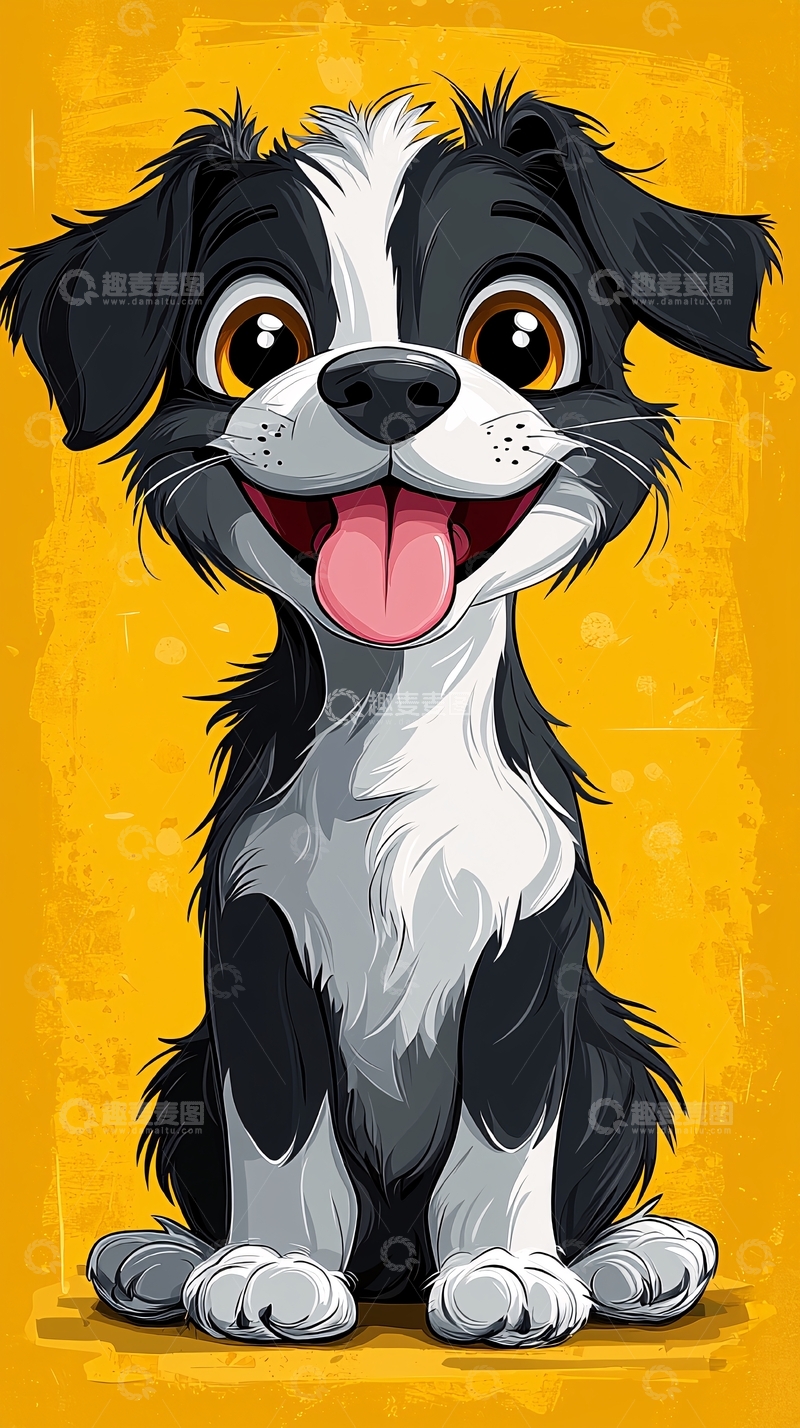 高清大图下载【趣麦麦图】卡通小狗