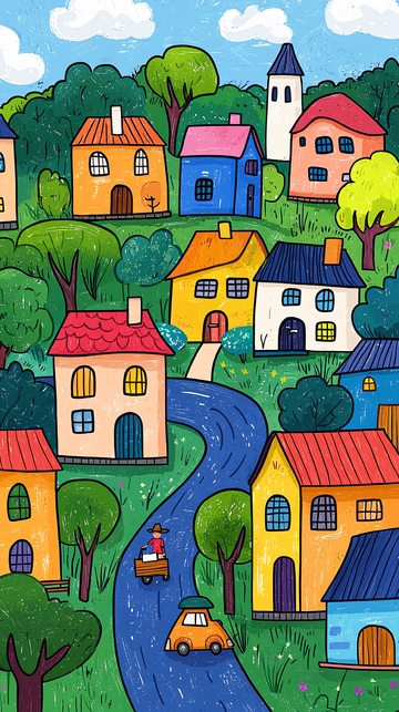 彩色童话小镇