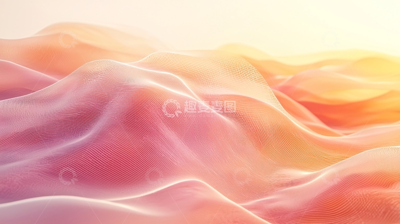 高清大图下载【趣麦麦图】柔和渐变色丝绸质感背景