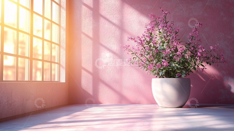 高清大图下载【趣麦麦图】粉色墙壁