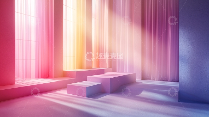 高清大图下载【趣麦麦图】粉色梦幻背景3