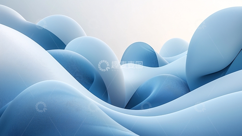 高清大图下载【趣麦麦图】抽象蓝色波浪