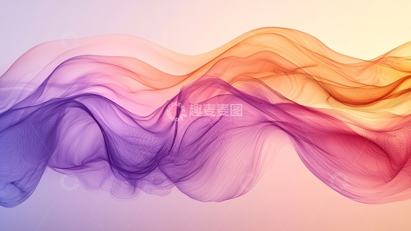 高清大图下载【趣麦麦图】彩色烟雾波浪抽象背景