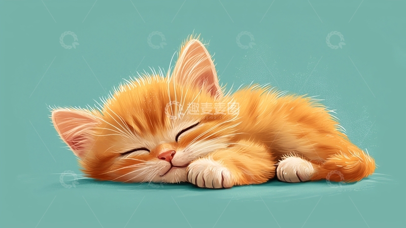 高清大图下载【趣麦麦图】睡觉的小猫咪