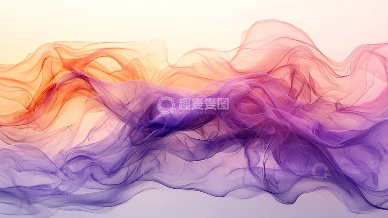 高清大图下载【趣麦麦图】彩色薄纱飘逸背景